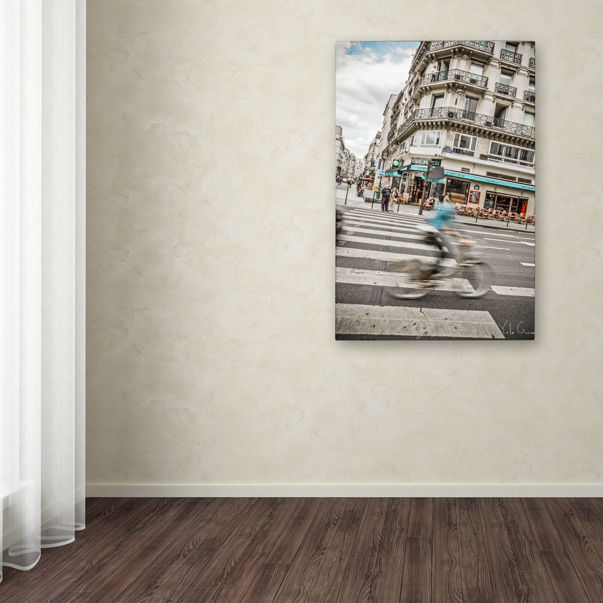 Trademark Fine Art "Paris Bicycle Rider" Canvas Art by Yale Gurney