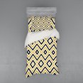 thumbnail image 2 of Ambesonne Geometric Bedding Set 4 Pcs, Contemporary Design, Queen, White Black and Yellow, 2 of 3