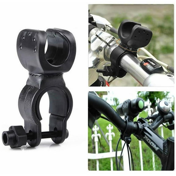 LED Torch Clip Mount Bicycle Front Light Bracket Flashlight 360°Rotation M7P4 A1G0