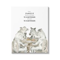 Stupell Industries Religious Praying Cows Animals & Insects Painting Gallery Wrapped Canvas Print Wall Art, 16 x 20