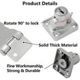 thumbnail image 4 of 4 Pcs Keyed Hasp Locks 2.5 Inch Twist Knob Locking Hasp, Metal Latches Different, 4 of 4