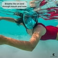 thumbnail image 4 of Full Face Snorkel Mask for Adults | CO2 Safe | Fullface Diving Mask from Khroom (Blue, from 5'7"), 4 of 7
