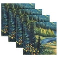 thumbnail image 5 of Satin Polyester Napkins - 20x20 InchSingle-Sided Printed Napkins, 1-Piece/4-Piece/6-Piece Set, DIY Personalized Table Setting，Mountains and Waters under The Moonlight, 5 of 8