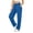 #04 Light Blue 【Mix, Match & Rotate: Stock Up on Daily Colors】, variant on Plus Size Women's Casual Elastic Waist Pants with Pockets, Mid Waisted Full Length Solid Comfort Pants, Soft Stretchy Polyester Spandex, For Work Lounge Daily Wear, Womens