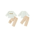 thumbnail image 2 of Miaouyo Toddler Baby Boys Thanksgiving Fall Clothes Sets 6 12 18 24 Months 2T 3T 4T O Neck Turkey Embroidery Tops Plaid Pants, 2 of 9