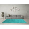 thumbnail image 3 of Ahgly Company Indoor Rectangle Oriental Turquoise Blue Industrial Area Rugs, 7' x 9', 3 of 4