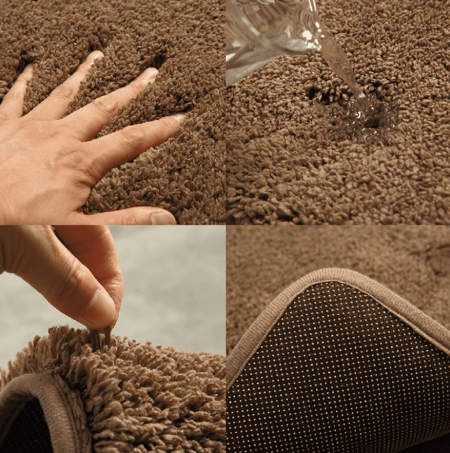 Bathroom Rugs Bath Mat Set for Bathroom 2 Piece,Brown,F136056