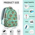 thumbnail image 6 of Cute Badger & Leaves Backpack - Durable Waterproof Bookbag for School, Spacious Laptop Backpack for Teens, Fashionable Campus Essential, 6 of 6