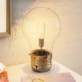 thumbnail image 5 of Kenroy Home Edison 18'' LED Table Lamp with Clear Glass Novelty Shade Modern Table Light Fixture for Living Room, Bedroom, Office, or Dorm, 2700K, Antique Brass, 5 of 8