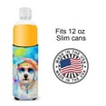 thumbnail image 4 of Bichon Frise Hippie Dawg Hugger for Ultra Slim Cans 4 in x 6.5 in, 4 of 5
