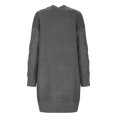 thumbnail image 4 of Odeerbi Winter Knit Long Cardigan Sweaters For Women Plus Size Loose Sweater 2025 Fashion Checkered Color Matching Sweater Coat Gray, 4 of 5