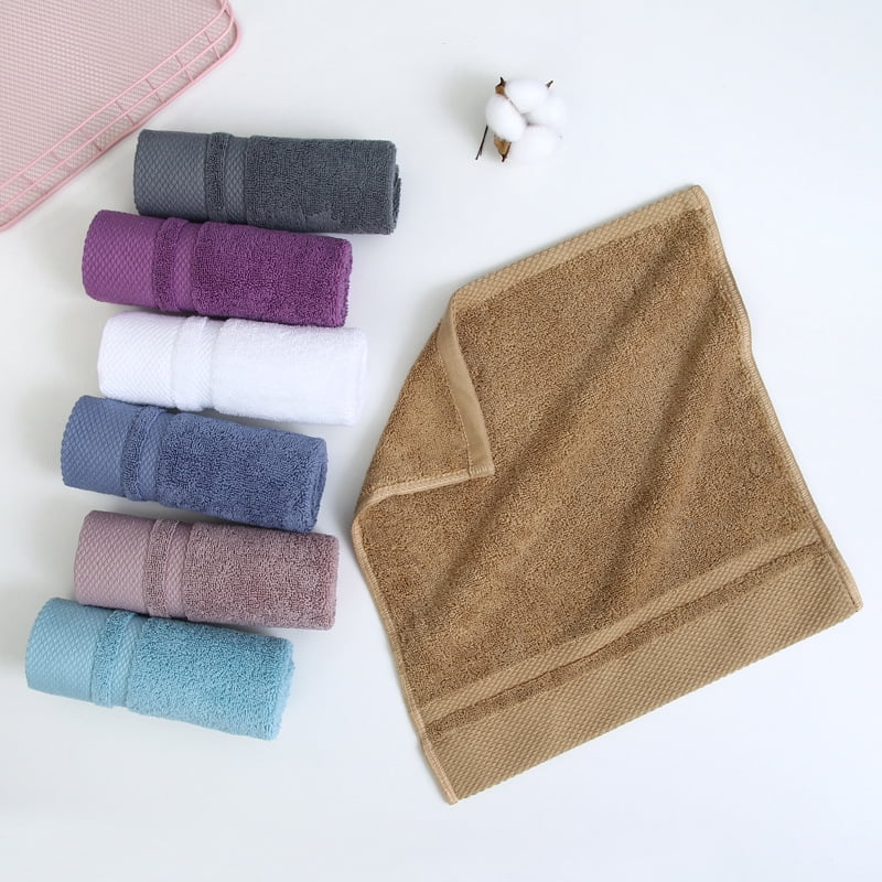 Zhuge 9 Pack 100% Cotton Washcloths Set, Ultra Soft Highly Absorbent Face Cloths & Fingertip Towels for Daily Bathroom & Facial Cleansing Use,Brown