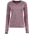 thumbnail image 2 of Holloway Sportswear L Womens Electrify Coolcore® Long Sleeve Tee Maroon Heather 222770, 2 of 5