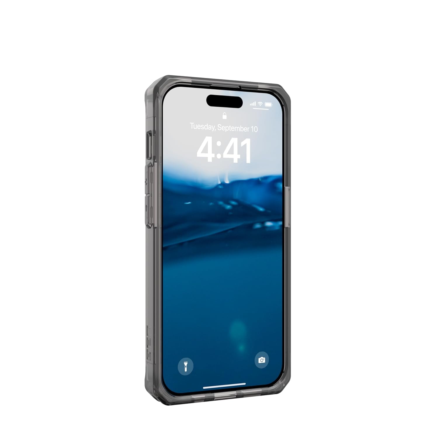 UAG iPhone 15 Pro Case 6.1" Plyo Ash Rugged Anti-Yellowing Transparent Clear Military Grade Dropproof Protective Cover by URBAN ARMOR GEAR
