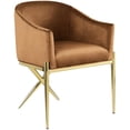 thumbnail image 1 of Meridian Furniture Xavier Saddle Velvet Dining Chair, 1 of 8