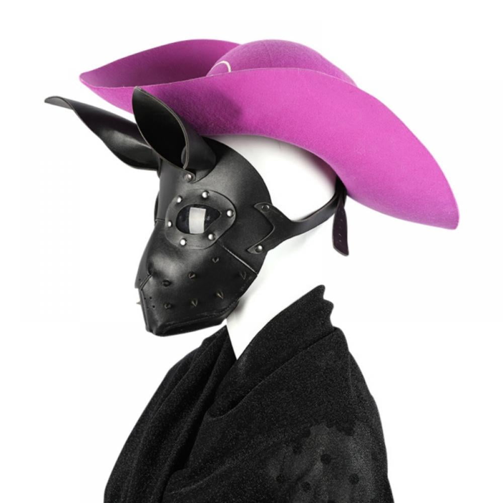 Halloween Role Play Props Bunny Girl Punk Mask Party Decorations PU Leather as Mask Comfortable Wearing for Masquerade Party, Gift, Costume Party, Christmas