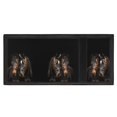 thumbnail image 4 of FUIALDOLG Two Dark Horses Decoration Kids Trifold Wallet for Outdoor Sports, Polyester Fabric Toddler Wallet with Compact Wear-Resistant Coin Pockets, 4 of 6