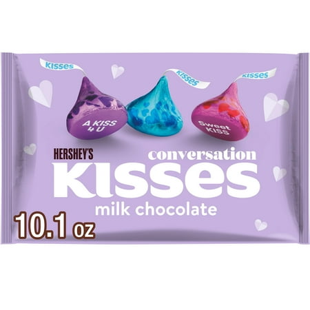 Hershey's Kisses Milk Chocolate Valentine's Candy, Bag 10.1 oz