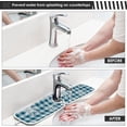 thumbnail image 5 of Coolnut 2 Pack Faucet Dry Mat for Kitchen Sink, Christmas Snowflake Gingham 14x5 Inch Faucet Drying Mat Absorbent Mat Fast Dry Mat for Kitchen, Bathroom, 5 of 7