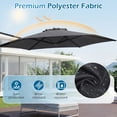 thumbnail image 2 of Gymax Parasol Déporté d'Extérieur de 10 Pi avec Rotation à 360 Degrés, Évent, Base Croisée Incluse, Patio, Gris, 2 of 7