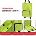 thumbnail image 1 of Foldable Shopping Trolley Bag with Wheels Collapsible Shopping Cart Reusable Foldable Grocery Bags Travel Bag Green, 1 of 5