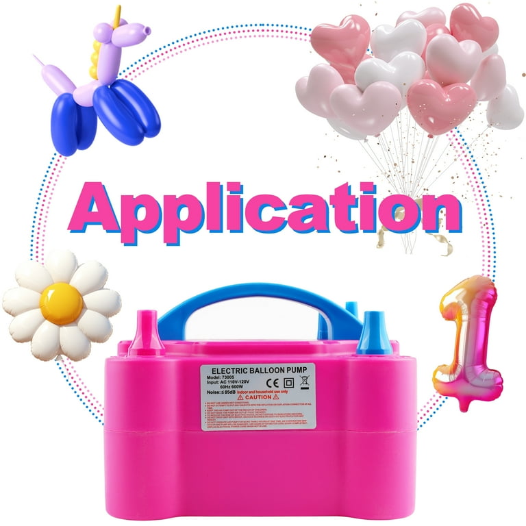 Kasumue Electric Balloon Pump - Portable Air Pump For Long/Twisty Balloons, Fast Inflation For Parties & Decorations