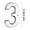 3, variant on 3 Inch Self-Adhesive House Numbers Modern Door Sign Metal Address Plaque Indoor Outdoor Home Mailbox Numbers for Signage Decor