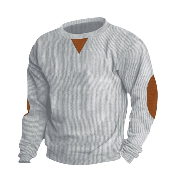 Blusas y camisas de manga larga con cuello redondo, sudadera con capucha, bolsillo, color liso, corte medio, media cremallera, para hombre, manga larga, sin capucha, ropa informal, chaquetas, blusa pa