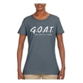 thumbnail image 2 of Wild Bobby Goat God Over All Things Inspirational/Christian Women Graphic Tee, Charcoal, Medium, 2 of 6