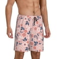 thumbnail image 2 of Pofeuu Tropical Plants Print Men's Soft Woven Elastic Waistband Sleep Pajama Short-Small, 2 of 6