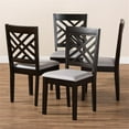 thumbnail image 5 of Bowery Hill Fabric and Wood Dining Chairs in Gray and Brown (Set of 4), 5 of 7