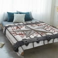 thumbnail image 4 of Texas Star Retro Blanket Soft Cozy Warm Throw Blanket for Couch, Plush Fuzzy Flannel Fleece Blankets for Sofa, Brown Wooden Vintage Berry Bed Blankets Lightweight Gifts for Women, 50"x60", 4 of 9
