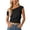 Black@GC@, variant on Women's Knit T Shirts One Shoulder Crop Tops for Women Trendy Solid Color Soft Slim Fit 2026 Fashion Tops for Lady