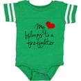 thumbnail image 3 of Inktastic My Heart Belongs Firefighter Girls Baby Bodysuit, 3 of 5