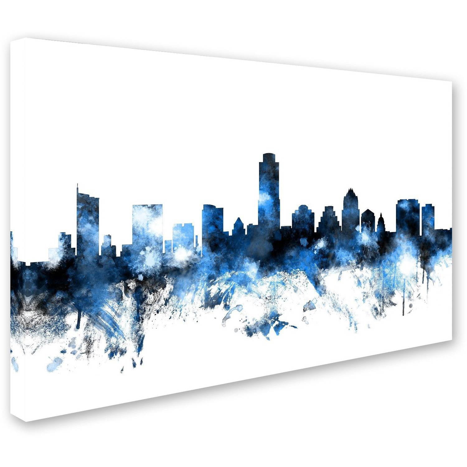 Trademark Fine Art "Austin Texas Skyline II" Canvas Art by Michael Tompsett