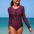thumbnail image 2 of Yammkia Pièce Maillot de Bain une Femme Maillot de Bain une Pièce Modeste Contrôle du Ventre Maillot de Bain Robe de Bain à devant Torsadé 2026 (Violet, M), 2 of 8