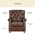 thumbnail image 3 of Pioneer Woman Harper Leather Recliner, Whiskey Upholstery, 3 of 16