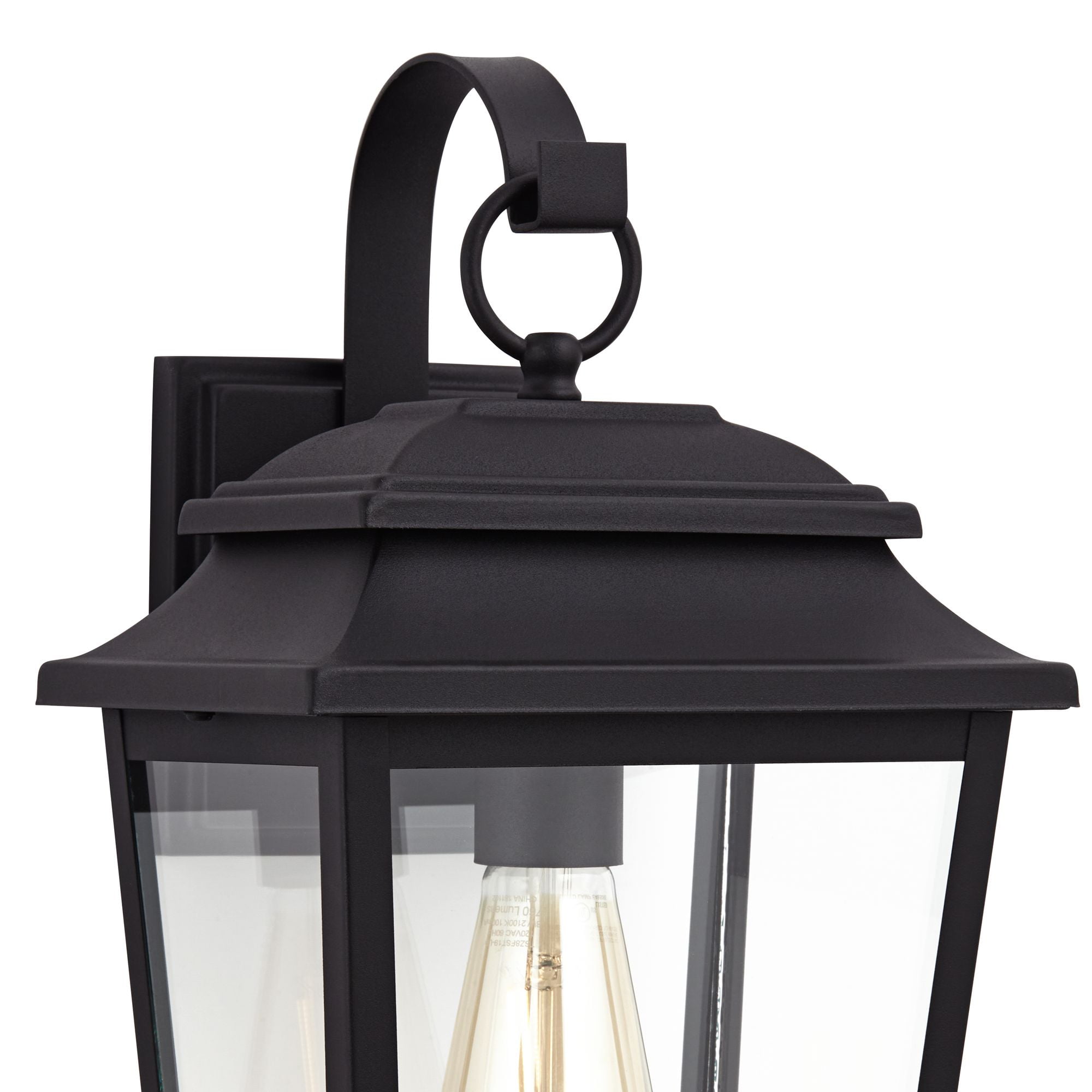 John Timberland Bellis Verde Rustic Outdoor Wall Light Fixture Texturized Black 15 1/4" Clear Glass for Post Exterior Barn Deck House Porch Yard Home