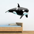 thumbnail image 2 of VWAQ Giant Orca Whale Wall Decal Peel and Stick Killer Whale Boys Room Ocean Wall Mural (24"H X 40"W), 2 of 3