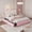 Pink, variant on Twin XL LED Bed Frame with Storage & Adjustable Headboard - Heavy Duty Velvet Platform Beds