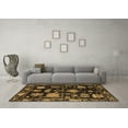 thumbnail image 3 of Ahgly Company Indoor Square Abstract Brown Modern Area Rugs, 3' Square, 3 of 4