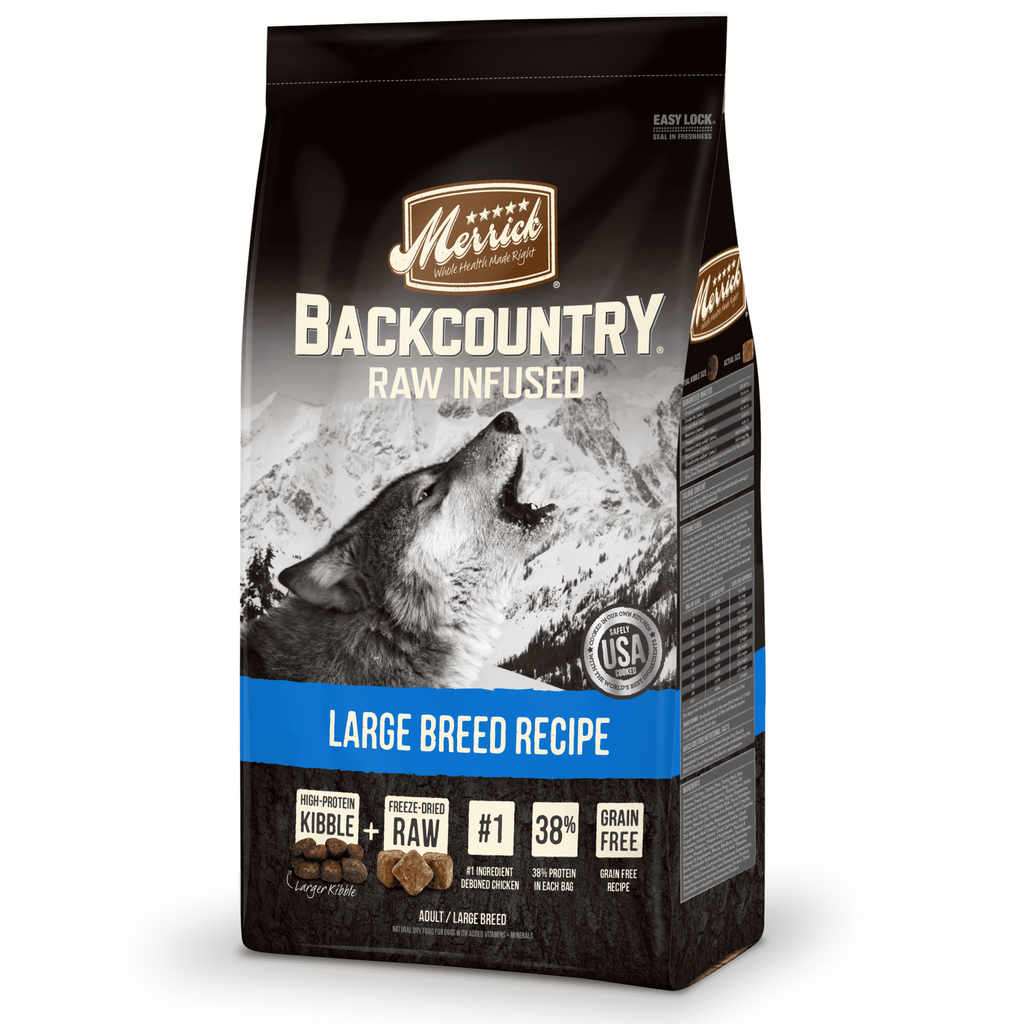 merrick backcountry raw infused large breed recipe dry dog food