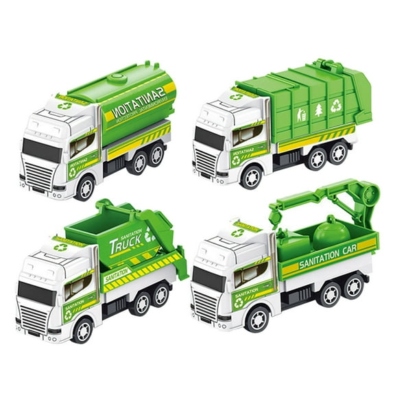 Funny Baby Car Toy Mini Inertia Truck with Optional Excavator/Sanitation/Garbage Truck Kids Favor Education Playset Gift