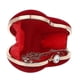 thumbnail image 4 of ZHAOCHENG Bolso de mano en forma de corazón, bolso de maquillaje de moda para dama, bolso de noche, bolso de mano, bolso elegante rosa rojo, 4 of 5