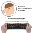 thumbnail image 6 of Naloa Mardi Gra Geometric Fashionable Sport Sweatband for Running, Yoga, Basketball - Head Circumference 19.6-22.4 inches, 6 of 9