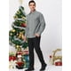 thumbnail image 4 of Camisa a cuadros para hombre, ajuste regular, con botones, manga larga, vestido, camisas a cuadros Blanco negro L, 4 of 6