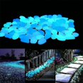 thumbnail image 1 of 100 Uds. Piedras luminosas que brillan en la oscuridad, guijarros brillantes para pasarelas al aire libre, decoración de jardín, pecera, rocas de guijarros, 1 of 5