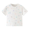 thumbnail image 3 of Crunowin Boys Girls Casual Graphic T-shirts, 2026 Summer Pullover Tops Short Sleeve Crew Neck Tops White 2 Years, 3 of 10