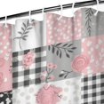 thumbnail image 3 of Pioneer Flower Floral Print Pattern Shower Curtain 36"x72", Bathroom Decorative Shower Curtain Set with 12 Hooks, Waterproof Washable, 3 of 6