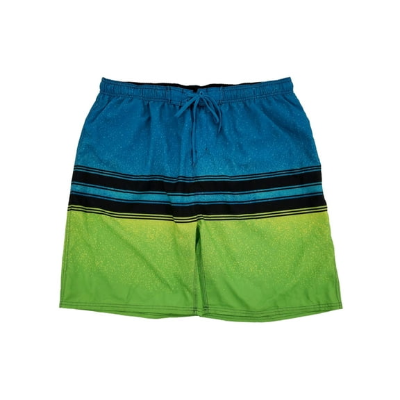 Mens Blue & Lime Swim Trunks Surf Shorts Board Shorts XL